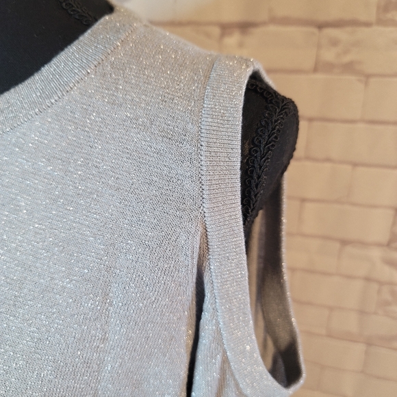 Michael Kors open shoulder metallic womens shirt in large - Picture 6 of 9